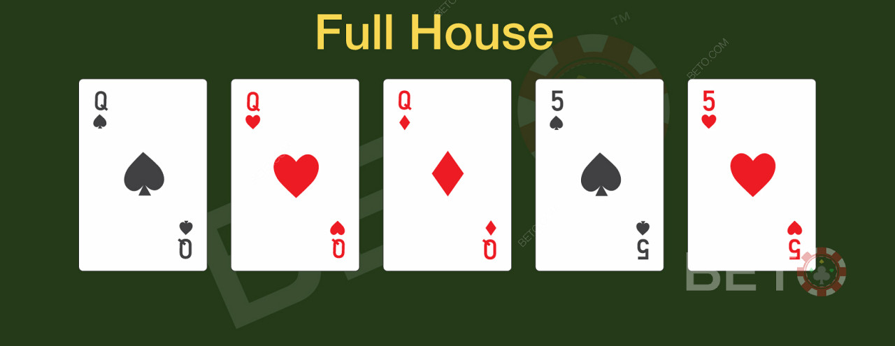Фулл хоусе је добра покер рука у онлине покеру