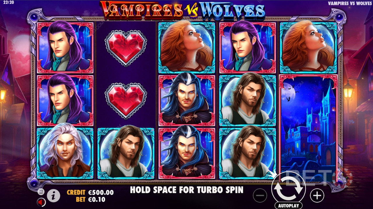Структура са пет колутова у три реда у Vampires vs Wolves