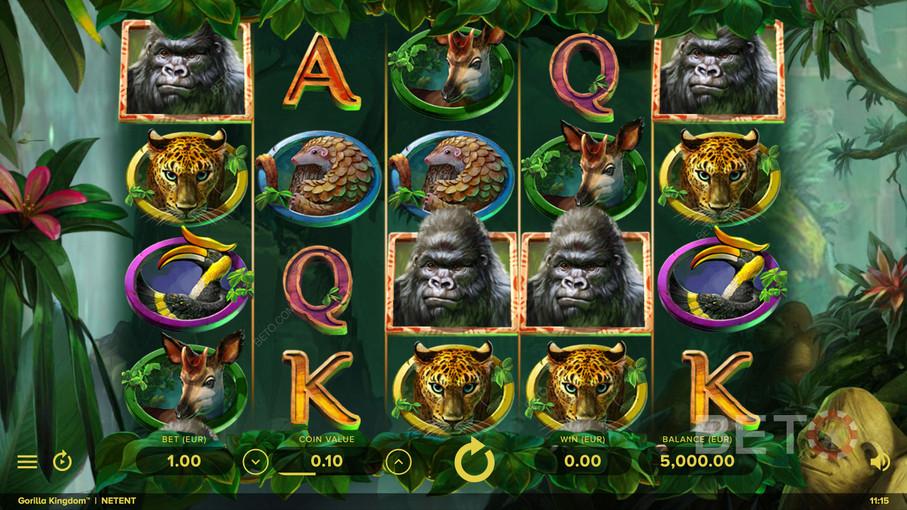 Пример игре у Gorilla Kingdom од NetEnt