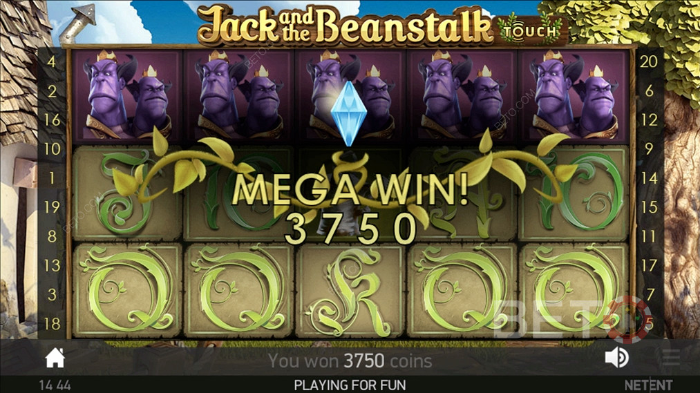 Остварите уносну Мега победу у Jack and the Beanstalk
