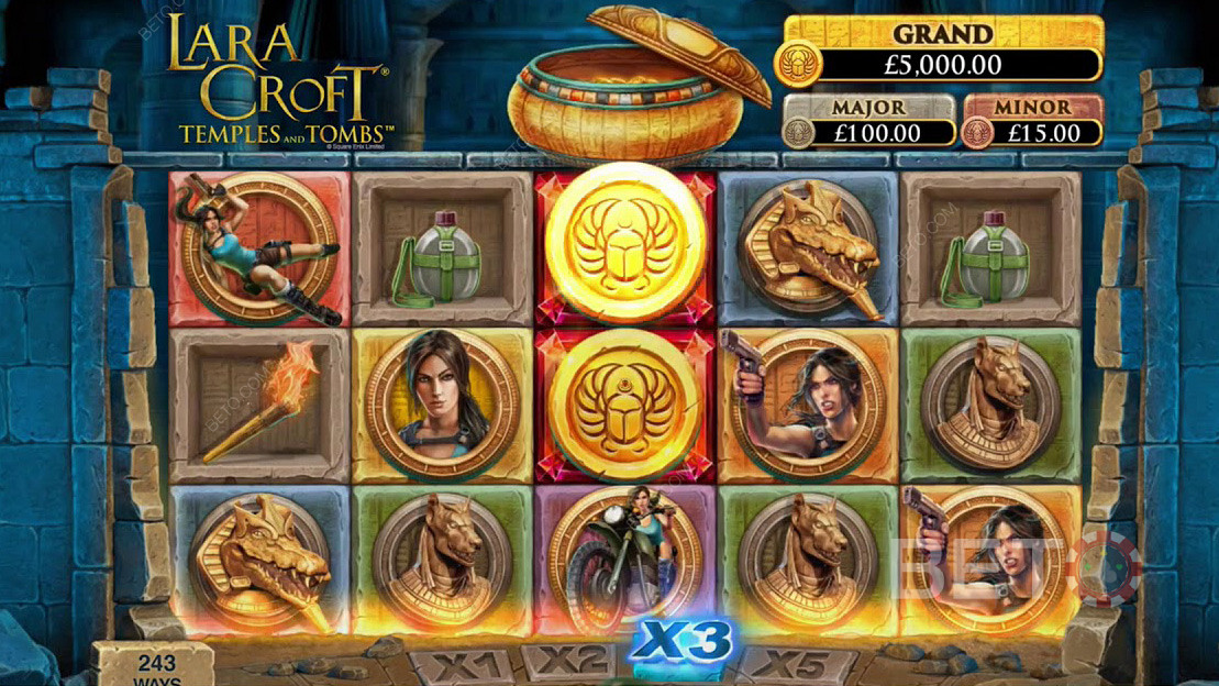 Слетање специјалних златних новчића у Lara Croft Temples and Tombs