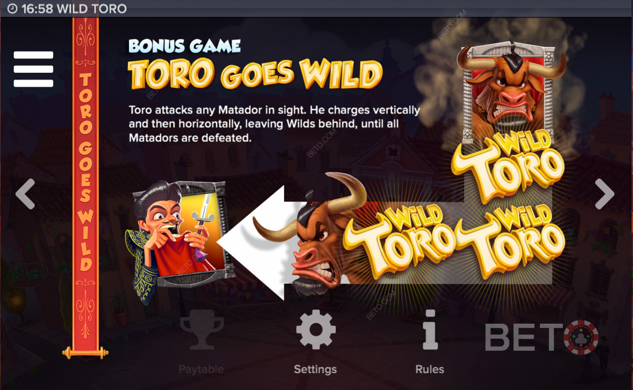 Посебне карактеристике у слоту Wild Toro
