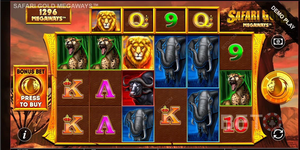 Safari Gold Megaways - уђите у афричке дивље животиње и активирајте до 117.649 различитих начина за победу!