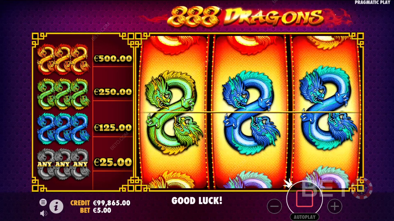 Како играти 888 Dragons из Pragmatic Play