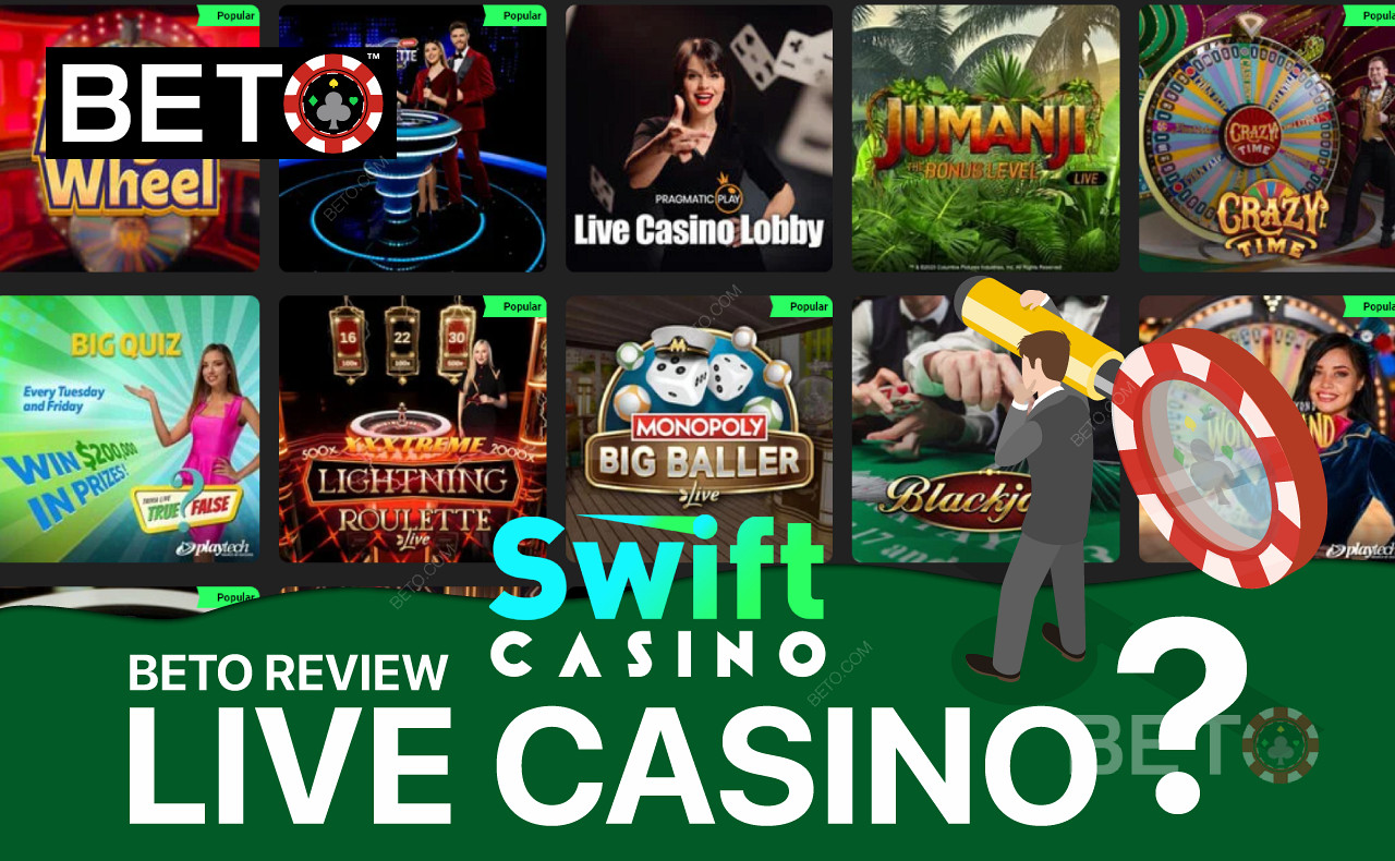 Свифт Цасино вам нуди прилику да уживате у казино играма уживо