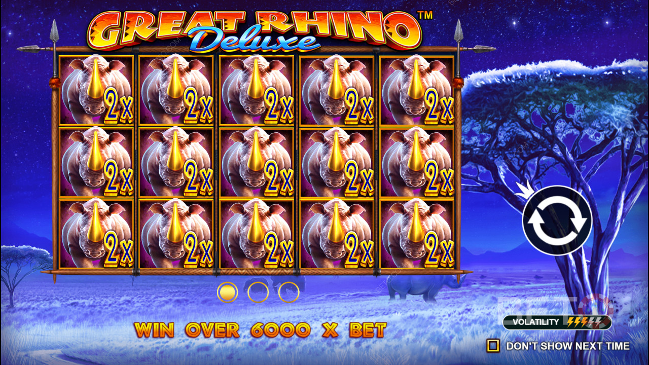 Освојите 6.242 пута више од ваше опкладе у слоту Great Rhino Deluxe!