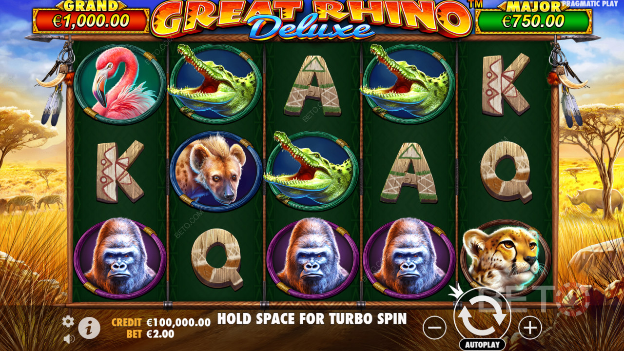Како се игра Great Rhino Deluxe из Pragmatic Play
