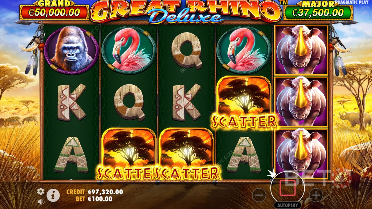 Одлична рецензија Rhino Deluxe-а од стране BETO Slots-а
