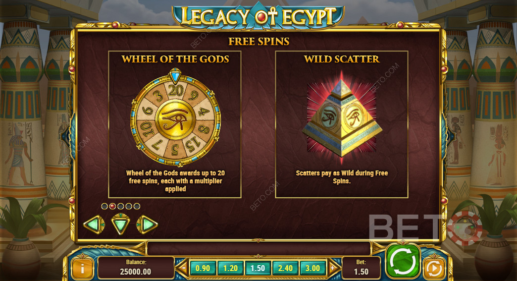 Посебне карактеристике у Legacy Of Egypt