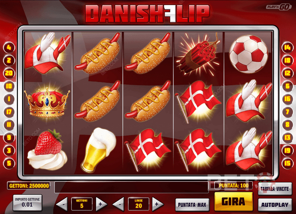 Поставите исправне симболе у ​​ред и освојите велику победу у Danish Flip