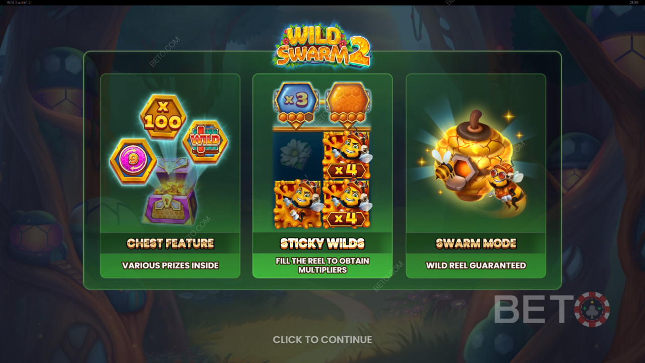 Бонус карактеристике објашњене у Wild Swarm 2 од стране Push Gaming
