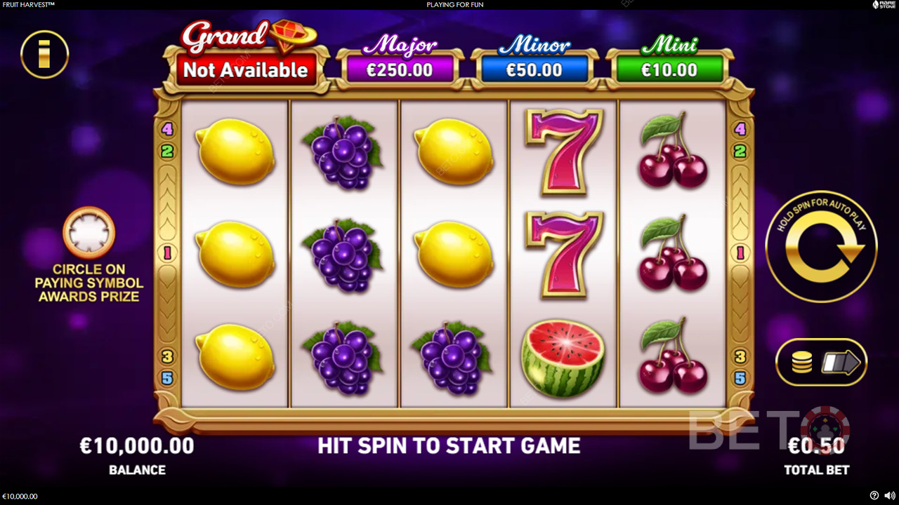 Освојите 1.250 пута више од своје опкладе у видео слоту Fruit Harvest!