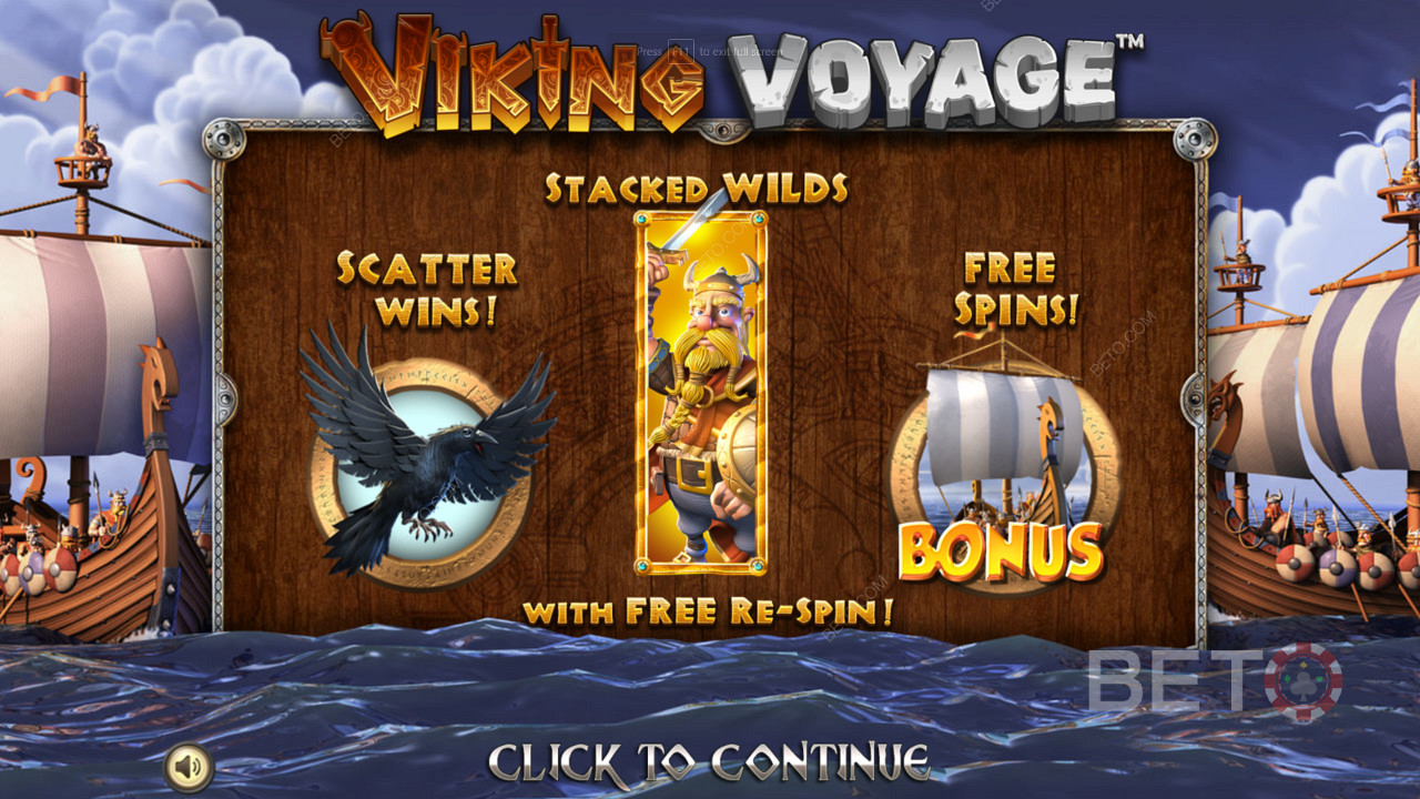 Уживајте у неколико моћних бонус функција и бесплатних окретаја у Viking Voyage слоту