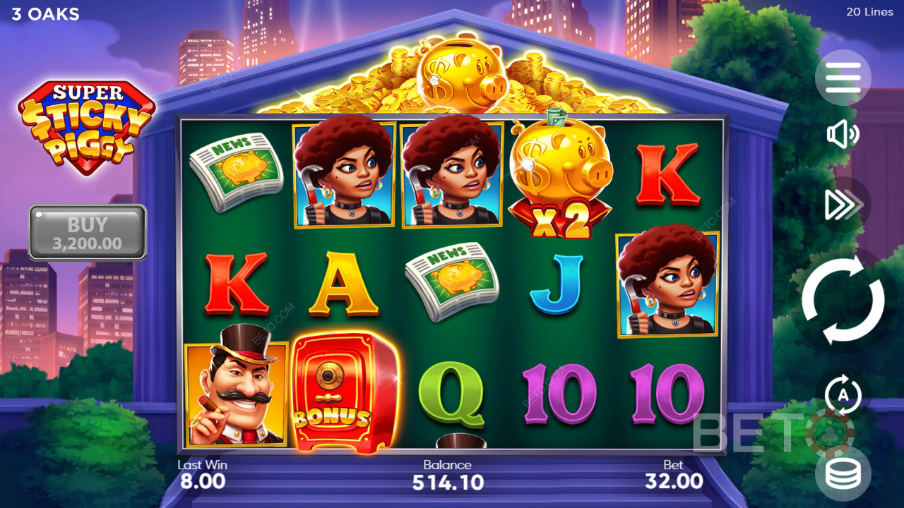 Како играти 3 Оакс Гаминг Супер Стицки Пигги