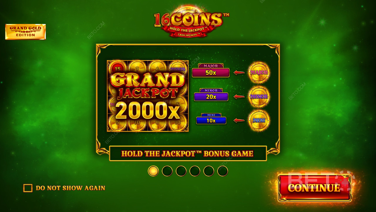 Освојите 2.000 пута више од своје опкладе у онлајн слоту 16 Coins Grand Gold Edition!