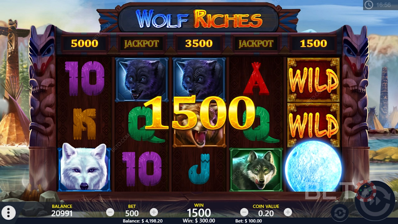Авантуристички слот машина Wolf Riches