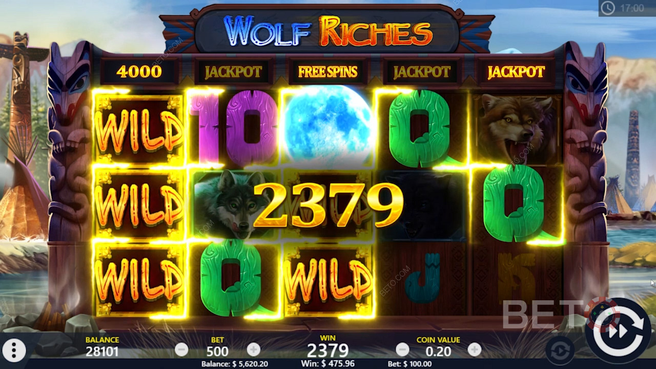 Бесплатни окретаји и дивља победа у Wolf Riches онлајн слоту