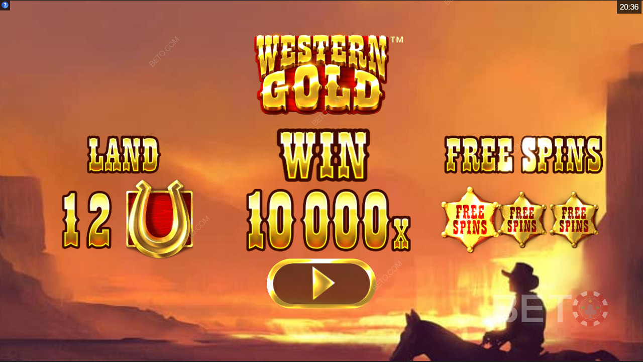 Уводни екран Western Gold