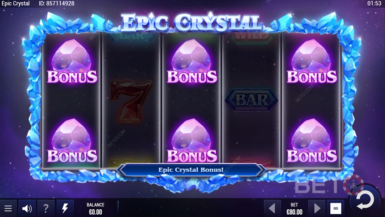 Покретање бонус рунде Epic Crystal