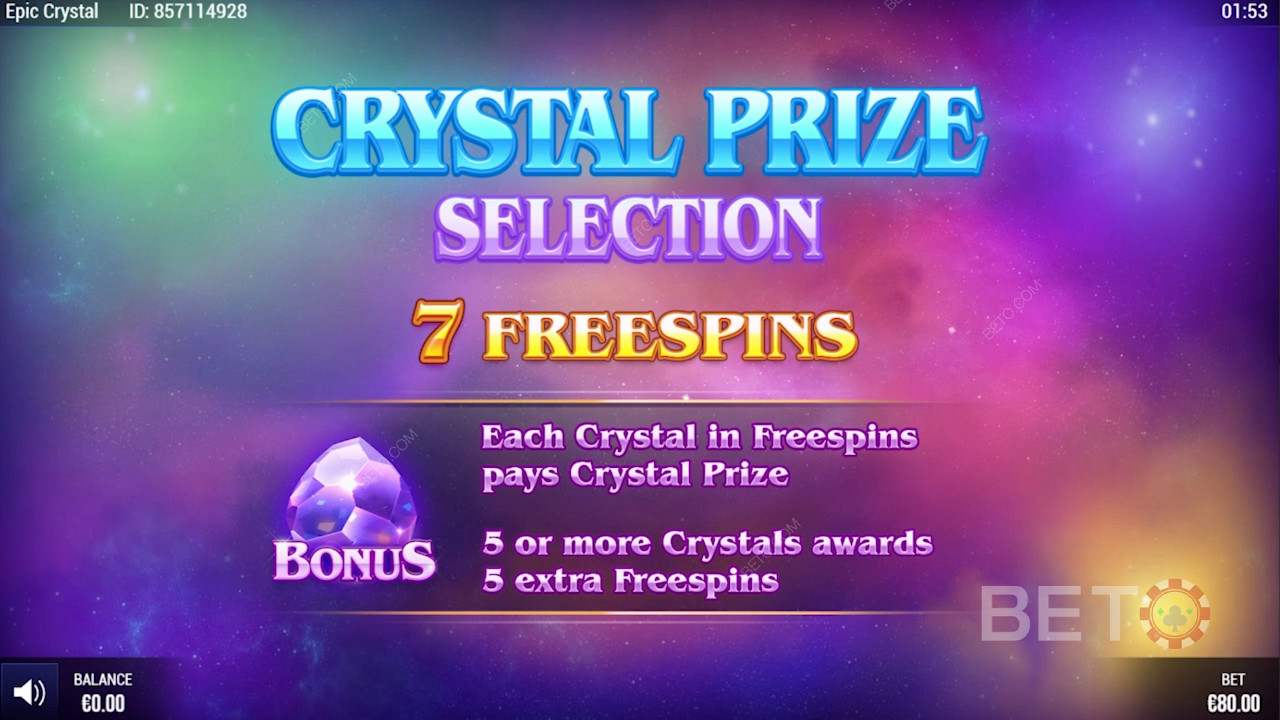 Специјални бесплатни окрети Epic Crystal а