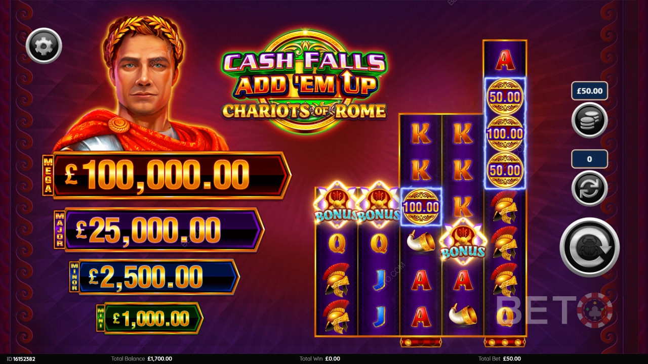Cash Falls: Add 'Em Up Chariots of Rome Igraj Besplatno