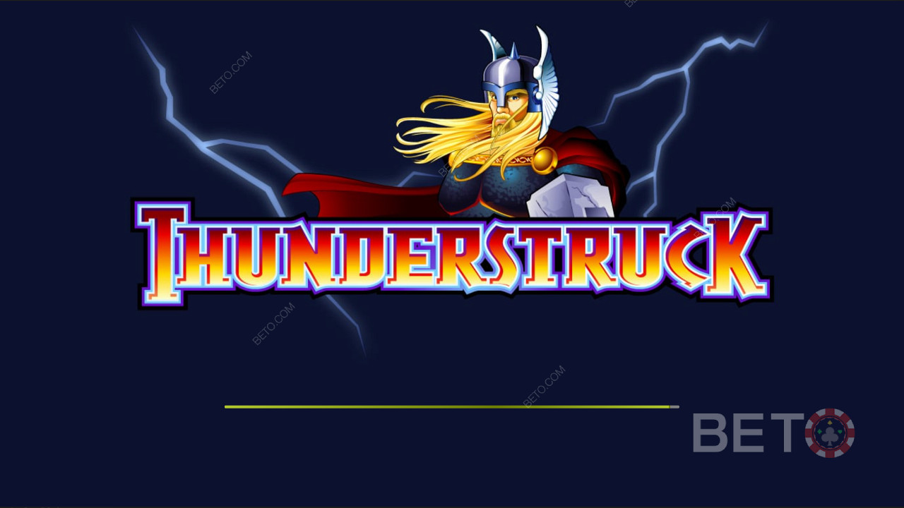 Уводни екран Thunderstruck са тамном тематиком