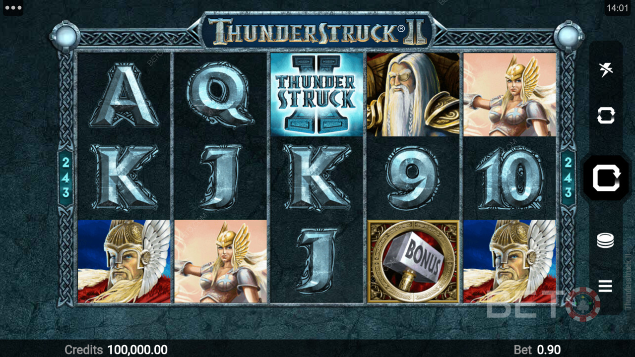 Различити симболи засновани на темама у Thunderstruck II