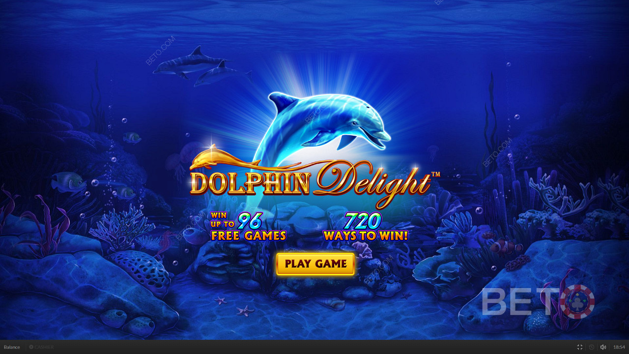 Слатки делфин вам жели добродошлицу када покренете Dolphin Delight