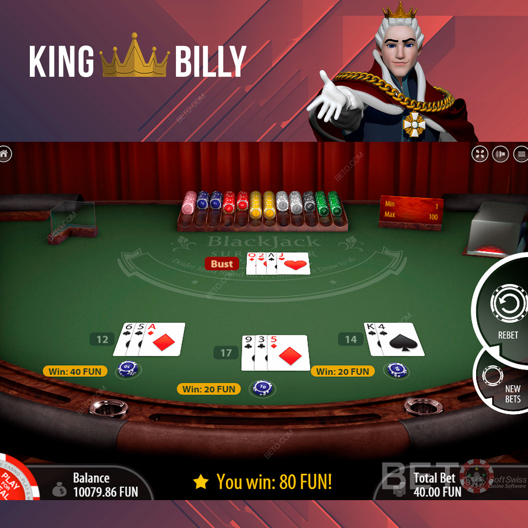 Уживајте у популарним стоним играма у казину King Billy