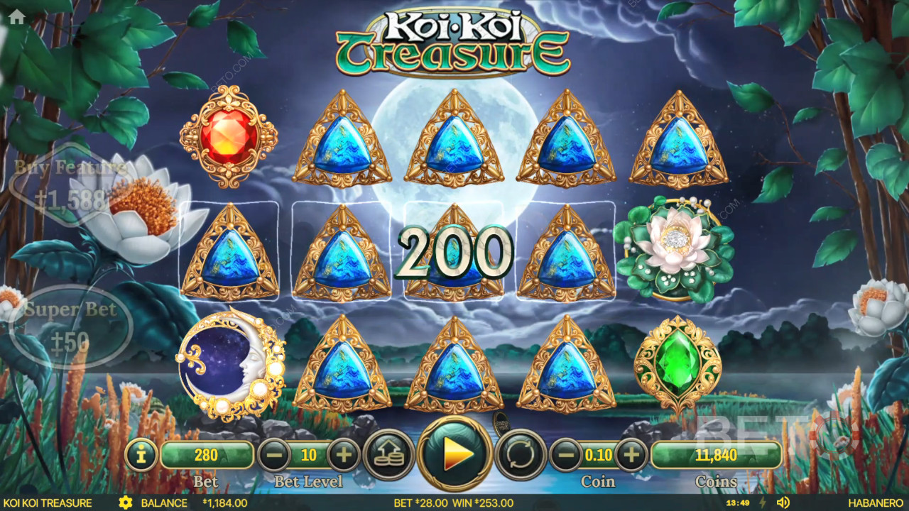 Бонус карактеристике објашњене у игри Koi Koi Treasure од стране Habanero