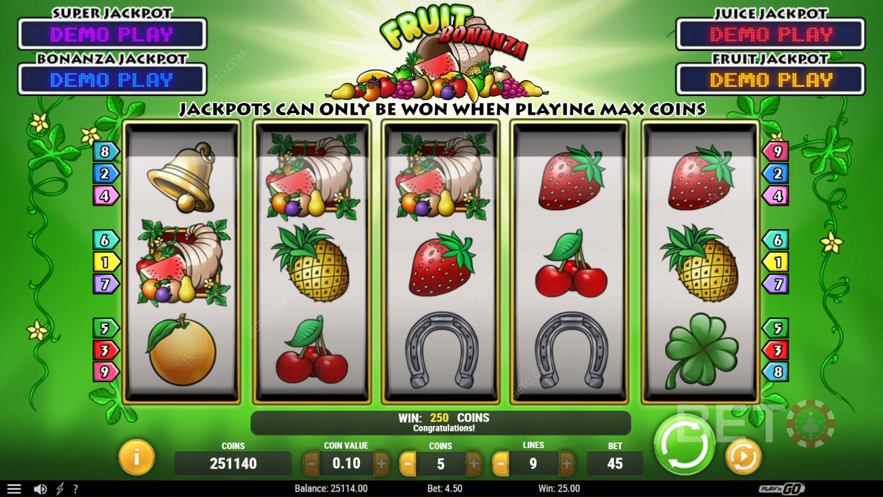 Fruit Bonanza Igraj Besplatno
