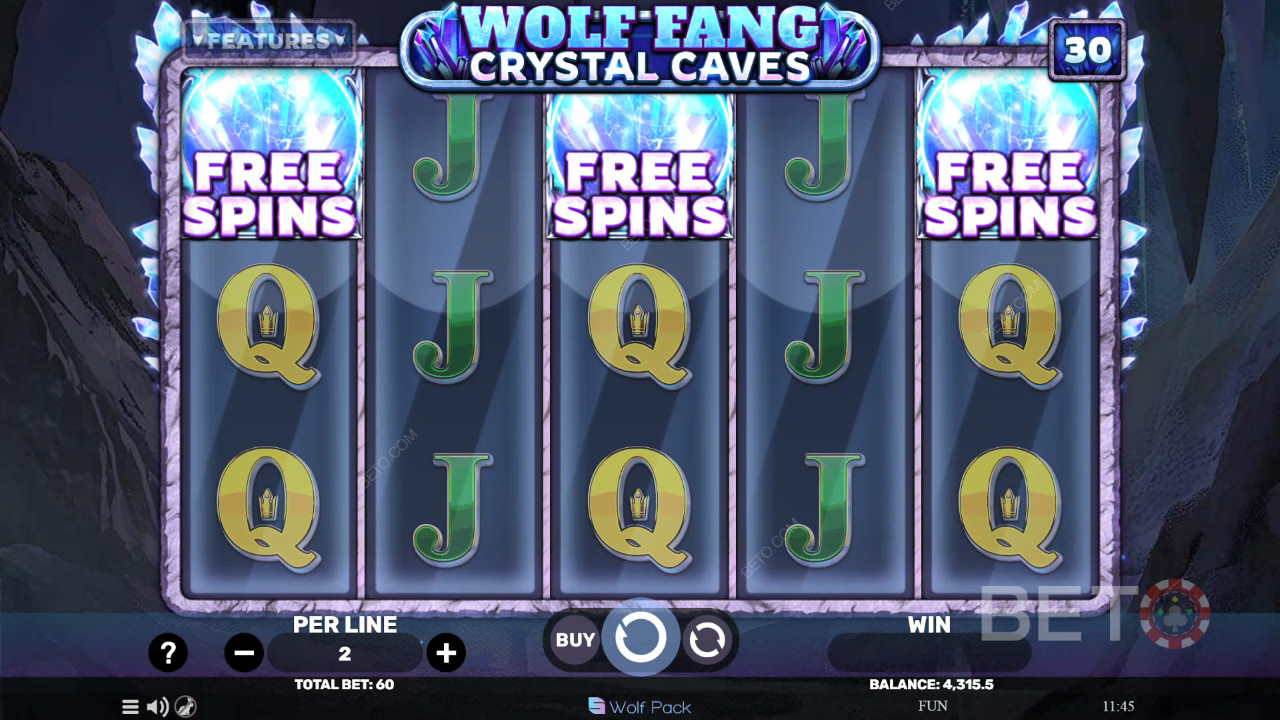 Wolf Fang - Crystal Caves Igraj Besplatno