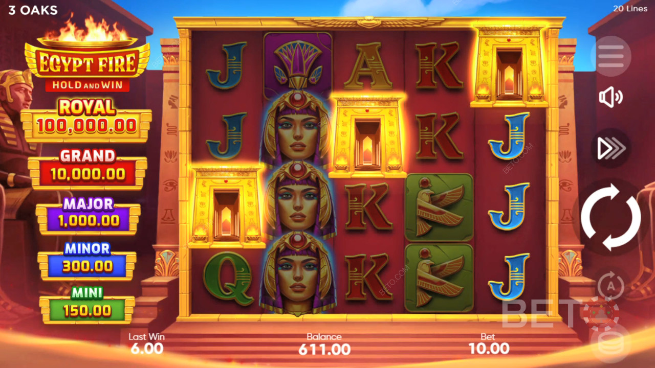 Како играти Egypt Fire из 3 Oaks Gaming-а