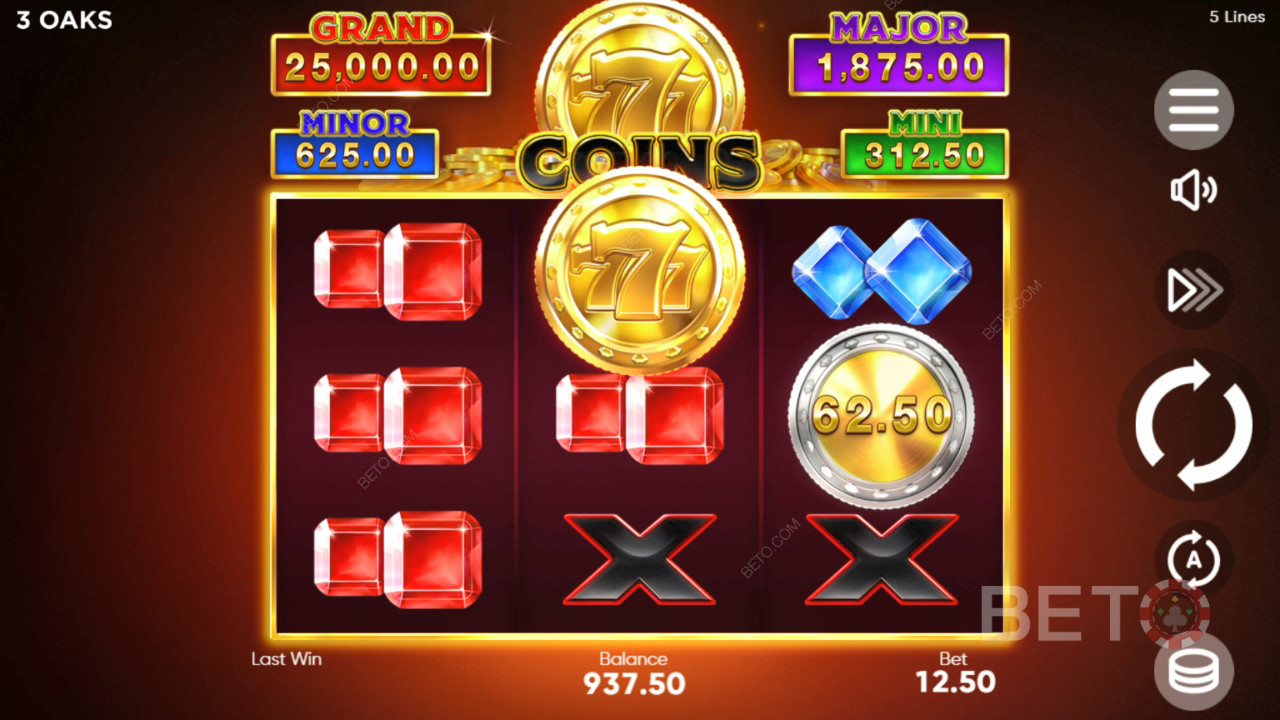 Освојите 6.000 пута више од своје опкладе у видео слоту 777 Coins!