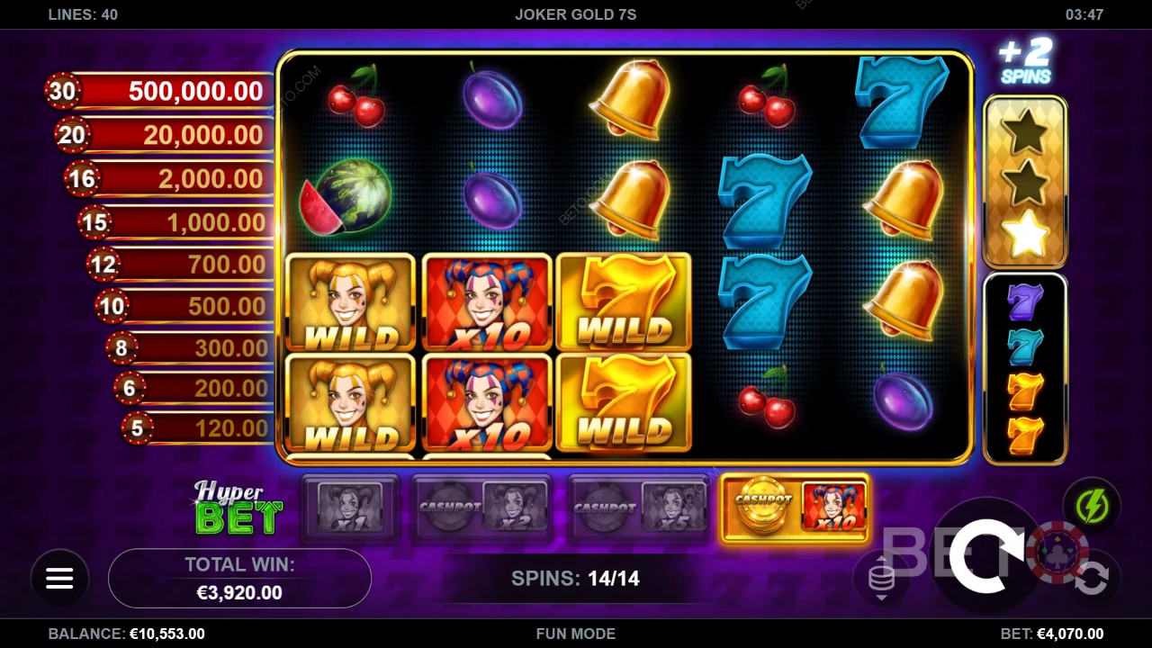 Освојите 50.000 пута више од своје опкладе на слот машини Joker Gold 7s!