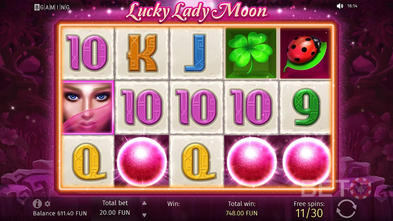 Lucky Lady Moon слот је једноставан и лако разумљив за већину почетника