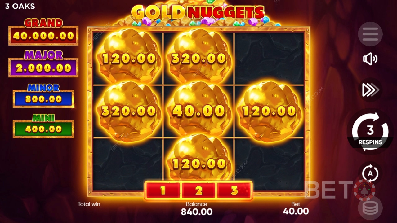 Gold Nuggets (3 Oaks) Igraj Besplatno