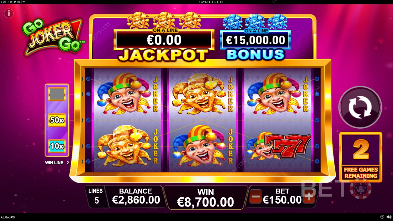 Освојите 1.000 пута своју опкладу на слот машини Go Joker Go!