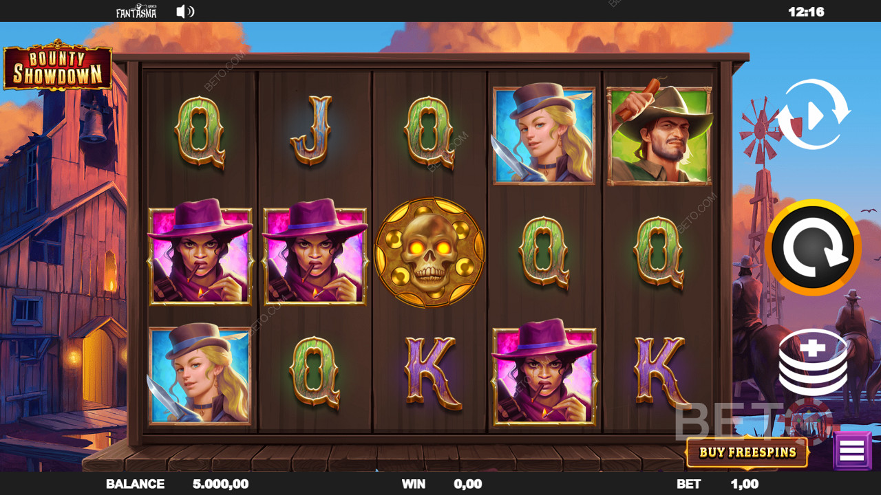 Играјте Bounty Showdown и доживите симболе на тему каубоја