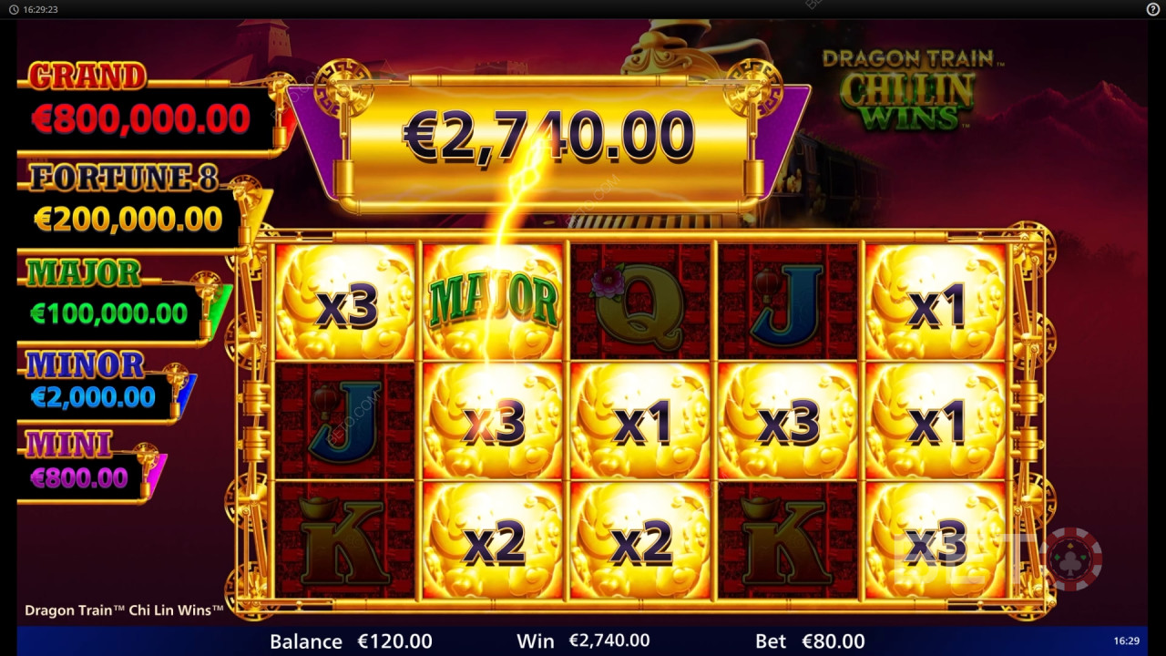 Освојите 10.000 пута више од своје опкладе на слоту Dragon Train Chi Lin Wins!