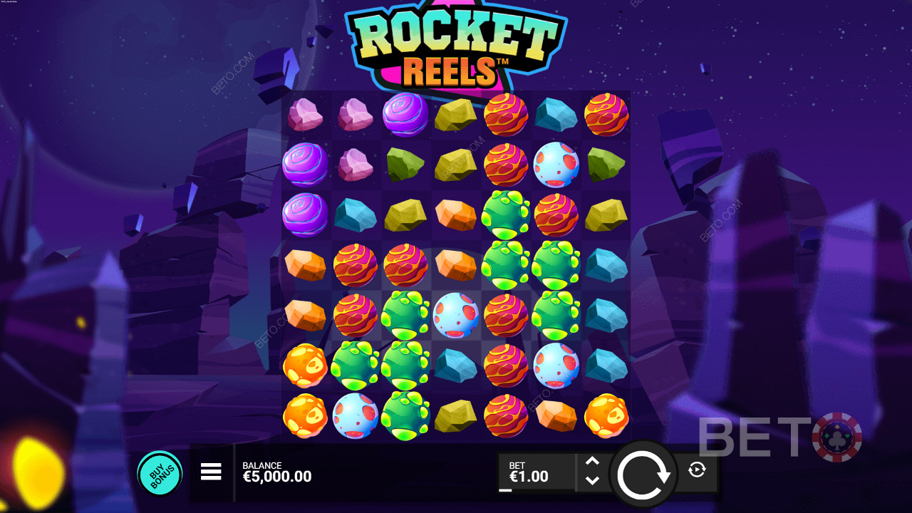 Rocket Reels кластер слот од Hacksaw Gaming