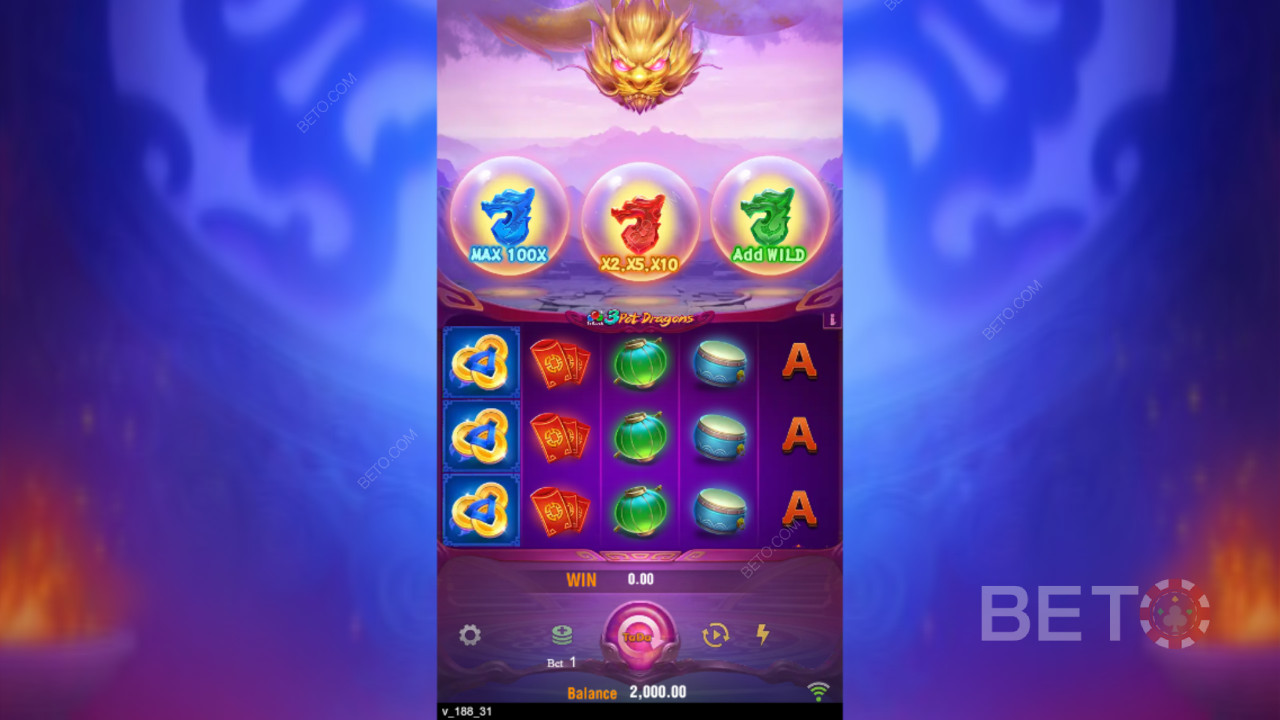 Освојите 10.000 пута више од своје опкладе у онлајн слоту 3 Pot Dragons!