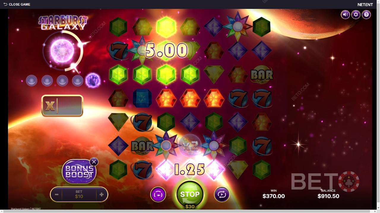 Бонус функције објашњене у Starburst Galaxy од стране NetEnt