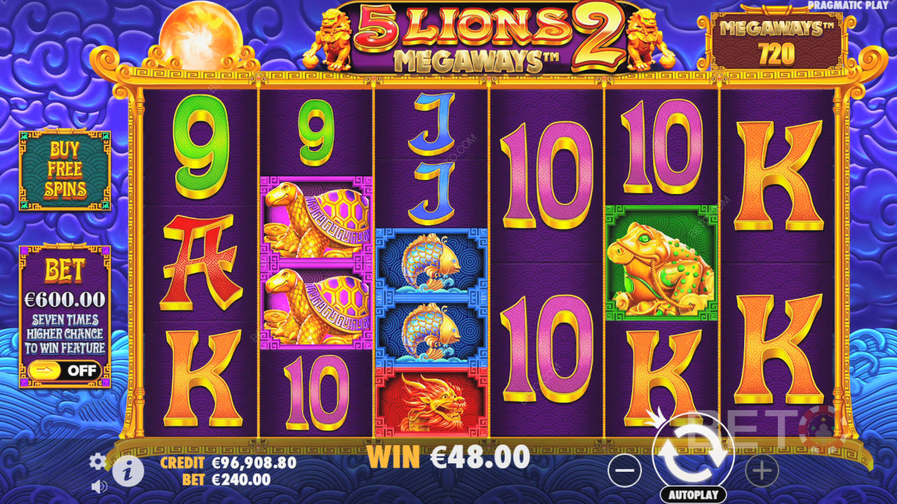Како играти Pragmatic Play -јеве 5 Lions Megaways 2