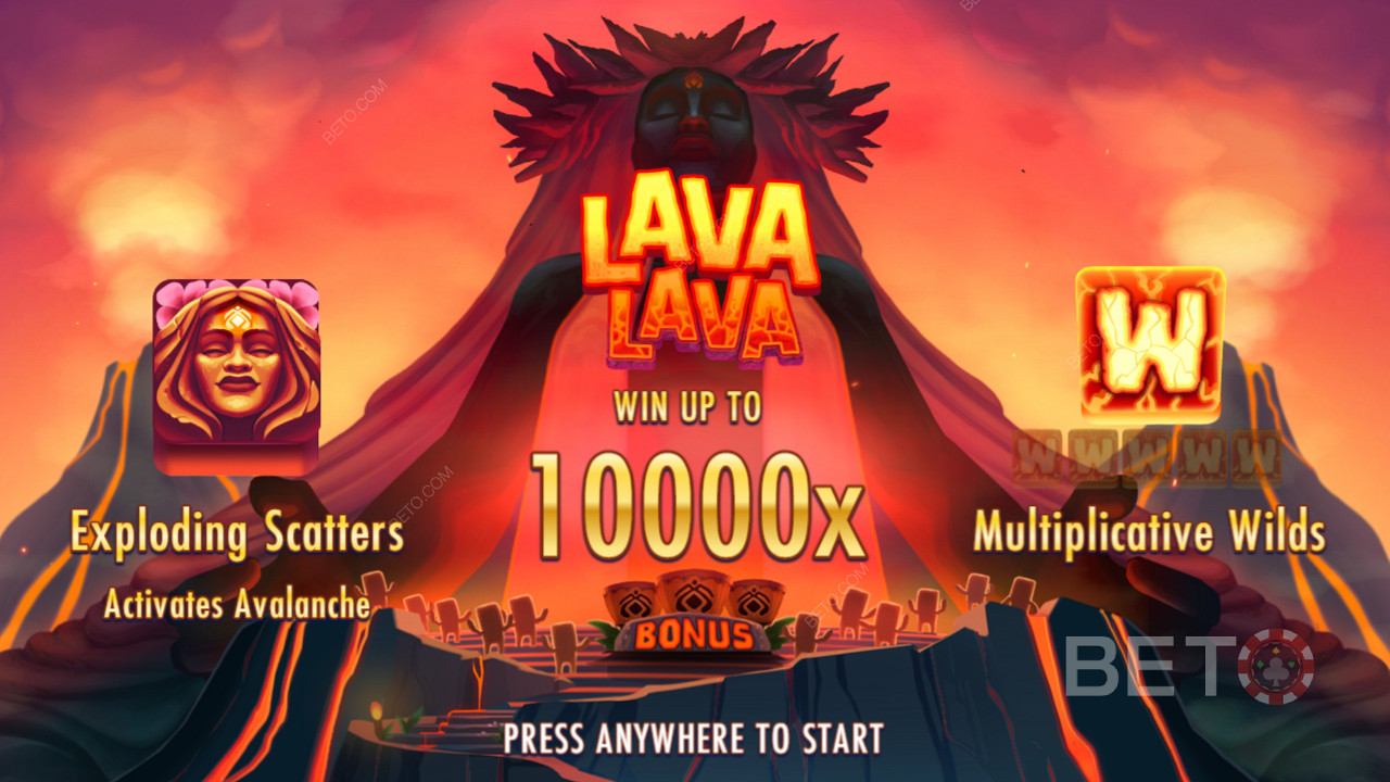 Уживајте у експлодирајућим распршивачима, дивљим множитељима и лавинама у слоту Лава Лава