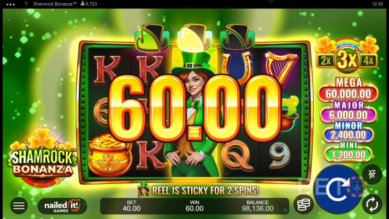 Освојите 5.340 пута више од своје опкладе на слот машини Shamrock Bonanza!