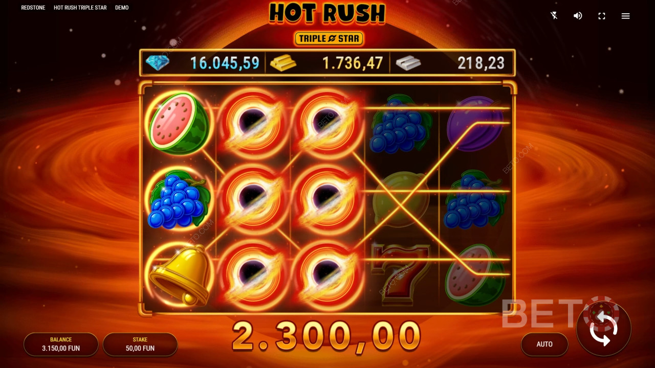 Рецензија Hot Rush Triple Star од стране BETO Slots-а