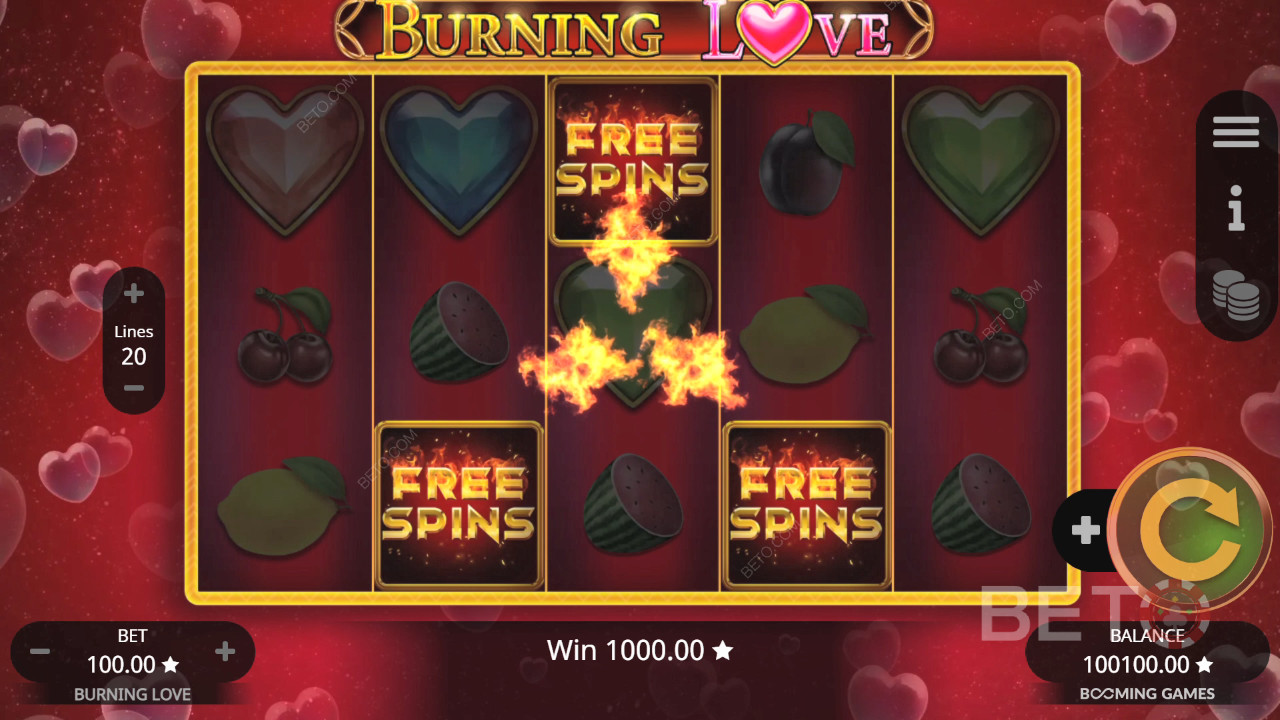 Рецензија игре Burning Love од стране BETO Slots