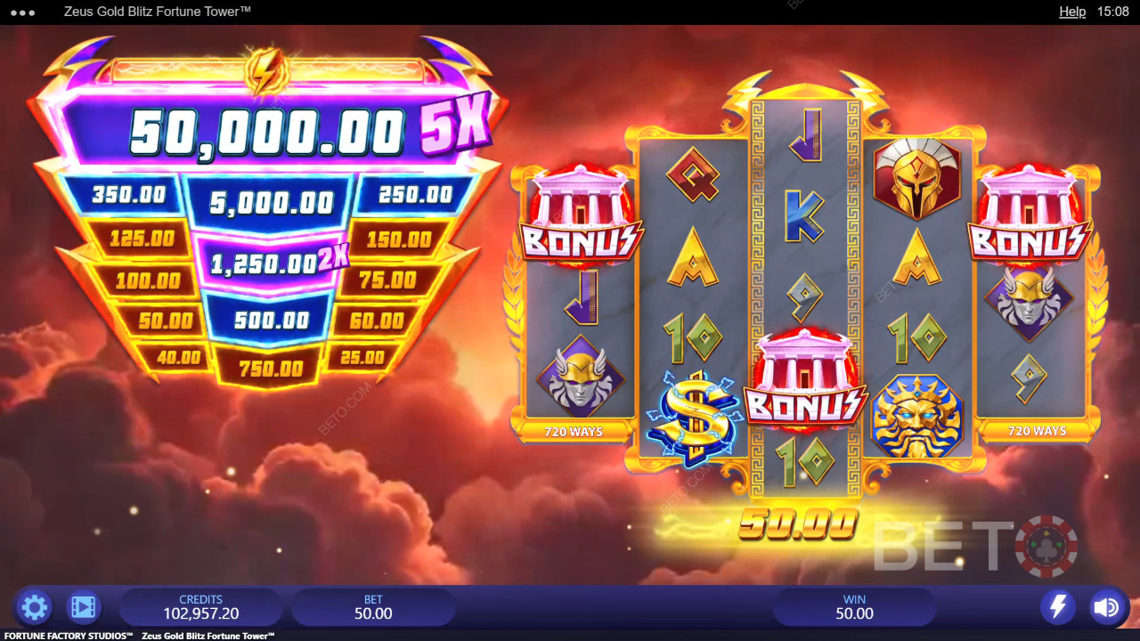 Рецензија игре Zeus Gold Blitz Fortune Tower од стране BETO Slots