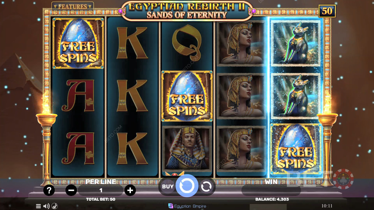 Рецензија игре Egyptian Rebirth 2 - Sands of Eternity од стране BETO Slots